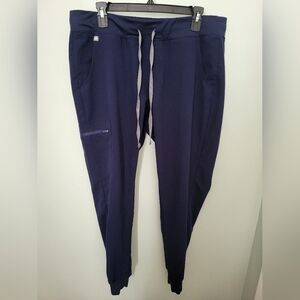 Figs Women Large Zamora 2.0 Jogger Scrubs‎ Pants Navy Blue